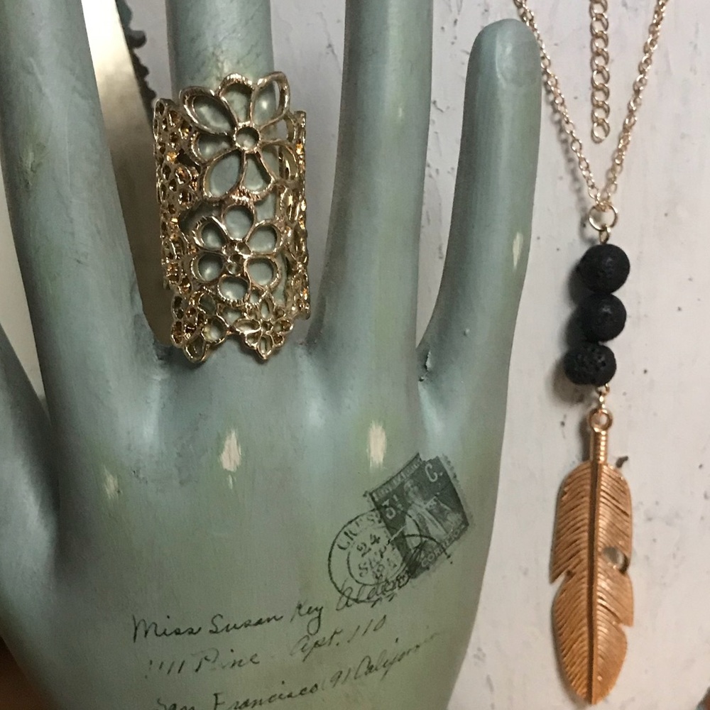 🍁5/25🍁Filigree Boho Statement Ring